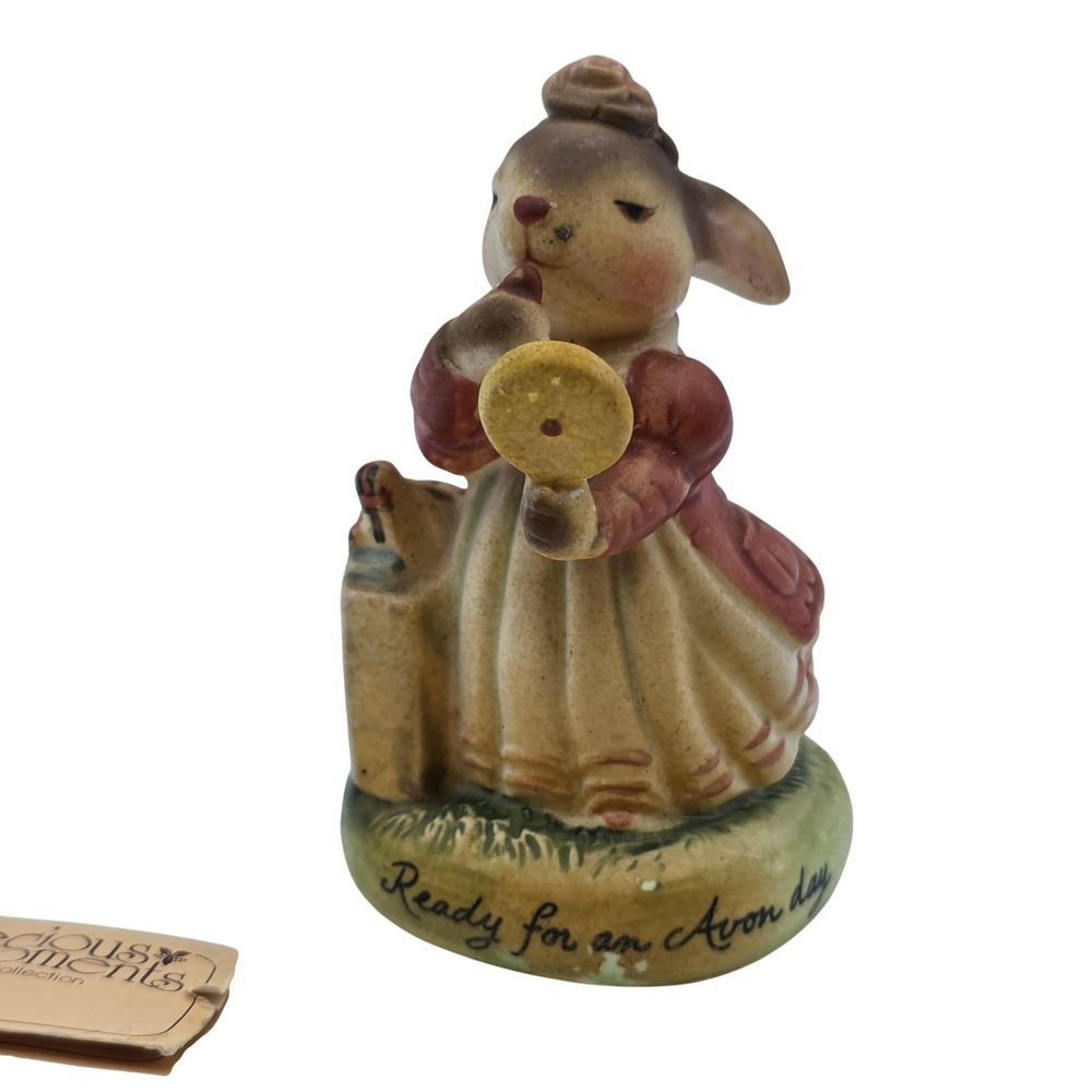 Precious Moments Figurine Avon Exclusive Bunny Rabbit Brown Ready for‎ Avon Day